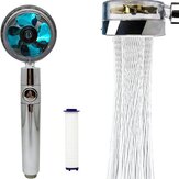 High Pressure Flow Turbo Shower Head Water Saving Spray Handheld Turbocharged Showerhead 360 Degrees Rotating Massage Filter Head Bathroom