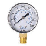 Πίεση μετρητών TS-50-14 0-200psi 0-10bar 1/4 NPT Μικρό μανόμετρο πίεσης για τη μέτρηση της πίεσης αέρα, υδραυλικής και κενού