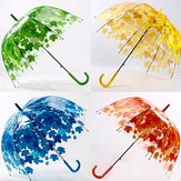 Yaratıcı Renkli Şemsiye Yaprakları Şemsiye Şeffaf Mantar Kemer Ağacı Taze PVC Kabarcık Yağmur Dişlisi
