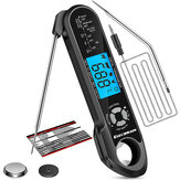Thermomètre à viande instantané pour four sûr 2 en 1 avec double sonde numérique avec alarme rétroéclairage pour la cuisine, la grilling, la fumée et le barbecue