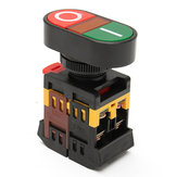 Interruptor de botón pulsador de encendido/apagado de luz indicadora Rojo/Verde 220V