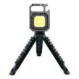 BIKIGHT W130 670lm Mini LED Work Light with Tripod Pocket Torch COB Rechargeable Keychain Flashlight for Outdoor Camping Hiking Emergency Lantern