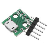 Micro-USB auf DIP 2,54 mm Adapterbuchse Modulplatte Weiblicher 5-Pin-Pinboard-Typ B PCB-Schaltpult