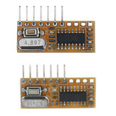 RXC6 5V学習型無線リモートコントロールレシーバーモジュール4チャンネルリモートコントロールスイッチモジュールスーパーヘテロダイン315MHz 433MHz