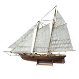 1: 120 Skala Holz Holz Segelboot Schiff Kits 3D Puzzle Modellbau Dekoration Boot Geschenk Spielzeug