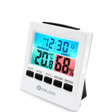 Digoo DG-C6 Digital Home Innenthermometer Hygrometer Feuchtigkeitsmesser mit Hintergrundbeleuchtung Wecker mit Bunten LCD Messgerät Meter