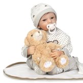 NPK 21'' Genfødt dukke Silikone Håndlavet Livagtig Babydukker Realtistisk Nyfødt Legetøj