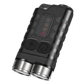 BORUiT V3 Dual Light LED Keychain φακός XPG Type-C Επαναφορτιζόμενος Mini Torch with Magnet Camping UV Pocket Lantern