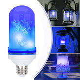 Lampadina a LED blu a fiamma tremolante con effetto di fuoco simulato, 4 modalità E27, lampada da festa, per tensioni comprese tra 85 e 265 V CA