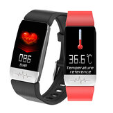 [Testhőmérséklet mérés] Bakeey T1 hőmérő EKG monitor pulzusszám vérnyomás SpO2 monitor egészségügyi ellátás GPS futási útvonal nyomkövető intelligens óra