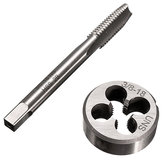 3/8-18 UNS HSS Thread Tap Hand Tap With Round Die High Speed Steel Tapping Hand Tool