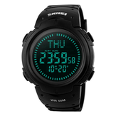 SKMEI 1231 Fashion Men Digital Watch Swimming Compass Outdoor Sport Watch