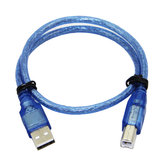 Câble de transmission de données et d'alimentation USB 2.0 Type A mâle vers Type B mâle bleu de 30 cm, lot de 10 pièces