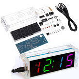 Geekcreit® ساعة رقمية ملونة مجموعة إنتاج إلكترونية قطع غيار مجموعة ساعة إلكترونية تجريب لحام DIY