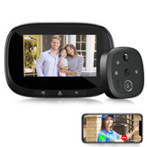 مشاهد باب ذكي Tuya Smart WiFi Door Viewer Wireless جرس الفيديو with Remote Intercom APP Control Night Vision Smart Home Video Cat Eye Door Bell