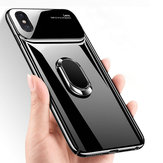 Bakeey 360º Rotation Ring Grip Kickstand Tempered Glass Lens Protection PC Protective Case For iPhone X/XR/XS/XS Max