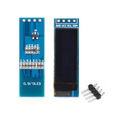 0.91 дюймовый 128x32 IIC I2C сине-белый OLED ЖК-дисплей модуль DIY с драйвером SSD1306, питание DC 3.3V 5V, разъем пин-хедер не залуженный