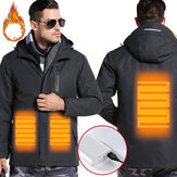 Eu tenho uma jaqueta aquecida eletrônica Tengoo Warm-E inteligente com aquecimento USB ajustável, temperatura impermeável e revestimento de trabalho.