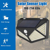 1PC/2PCS LED Solar Light 3 modos Outdoou Waterproof Motion Sensou Wall Lamp para Garden Street