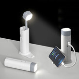 Lanterna 4 em 1 5500K + Luz de mesa dobrável + Power Bank + Suporte para telefone 1200mAh Carregamento USB Leitura de cabeceira Proteção para os olhos Iluminação externa Lanterna