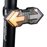 XMUND HYD-040 Luz trasera de bicicleta LED con control remoto inalámbrico, carga USB y luz de cola de dirección