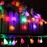 Guirlande lumineuse à boules alimentée par batterie de 5M avec 30 LED pour la décoration extérieure de Noël, mariage et fête de Noël
