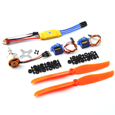 XXD 2212 KV1400 2-3S Brushless Motor With 30A ESC 9g Servo 8060 Propeller Power Combo For RC Airplane Fixed Wing