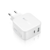 BlitzWolf® BW-S11 30W Type-C PD/QC3.0+2.4A Dual USB Charger EU Adapter for iPhone X XS for Switch Xiaomi Huawei