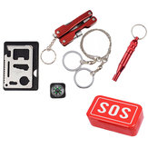 SOS Notfall-Ausrüstung Werkzeugset Erste-Hilfe-Kasten Angelbedarf Outdoor Überlebensausrüstung