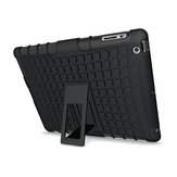 Shockproof Anti Skid Kickstand Caso Híbrido Soft Hard Rugged Caso Capa para iPad 2/3/4