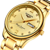 GUANQIN GJ16050 Luxus Herren Mechanische Uhr Gold Feines Stahlband Automatische Armbanduhr 