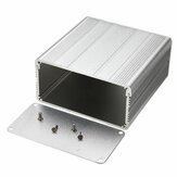 صندوق إلكتروني ألومنيوم كهربائي فضي لمشروع إلكتروني صندوق أداة PCB حالة أدوات مقاومة للماء للتخزين