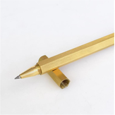Brass Pens Metal Pen Hand-polished Hexagonal Pure Copper Gold Vintage Gel Pen
