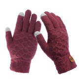Männer Winter Outdoor Sport Winddicht Wasserdicht Warme Lattice Stricken Handschuhe Touchscreen Radfahren Handschuhe