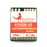 HGLRC GTX226 V2 5.8G 48CH PIT / 25mW / 100mW / 200mW / 400mW / 600mW umschaltbarer FPV-Sender VTX RP-SMA Female 
