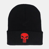 Unisex Skull Embroidered Casual Wild Knit Hat Wild Hat Hip-hop Beanie Hat