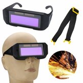 Casque de masque de soudure auto-éclairé solaire Auto-casque Eye Goggle Two-way Glasses