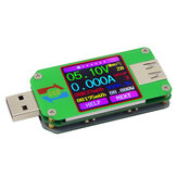 Medidor de voltaje y corriente con pantalla LCD a color USB 2.0 RIDEN® UM24/UM24C Voltímetro Amperímetro Medición de carga de batería Resistencia de cable