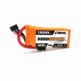 Batería de litio polímero CNHL MiniStar 14,8V 1300mAh 4S 120C con conector XT60 para drones RC y carreras de FPV