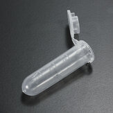 Tubo de centrifugado de 2 ml de plástico transparente con tapón a presión para laboratorio