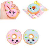 Sanqi Elan 10cm Squishy kawaii Smiling Face Donuts Encanto Pan Juguetes para niños con paquete