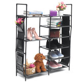 Six-layer Double-row Eight Lattices Shoe Rack Simple Home Large-capacity DIY Assembly Storage Shoe Rack