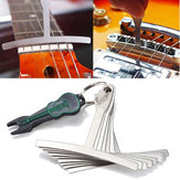9Pcs Gitarrenbass unter String Radius Gauge Setup für Luthier Edelstahl Werkzeuge