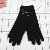 Vrouwen wollen schermtouch borduurwerk cartoon kattenpatroon houd warme mode casual handschoenen