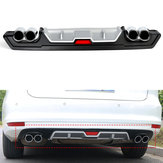 Rear Lower Bumper Protector Diffuser W/ Dual Exhaust Tip Decor for Honda Civic 2016-2018 JDM