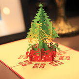 Mutlu Yılbaşı Ağacı 3D Card Lazer Kesilmiş Kağıt Noel Tebrik Kartları Noel Hediyeleri
