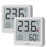 2PCS Duka Atuman THmini Electronic Temperature and Humidity Meter High Precision Vertical Infant Room Thermometer Digital Meter for Home