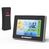 ELEGIANT EOX-9908 Touch Indoor Outdoor Estação meteorológica Alarme Relógio Calendar Wireless Sensor Forecast Termômetro Hygrometer