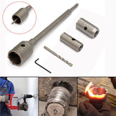 3pcs 30/40/50mm SDS Plus Shank Hole Saw Cutter Concrete Cement Stone Wall Drill Bit with Wrench