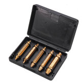5Pcs Golden Damaged Screw Extractor Drill Bits Guide Set Broken Speed Out Stud Stripped Screw Remover Tool